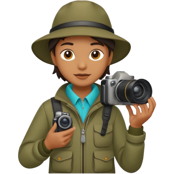 
wildlife photographer, outdoor clothe emoji