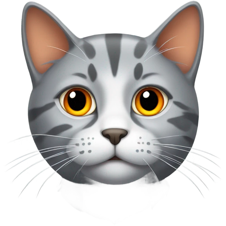 Gray orange cat emoji