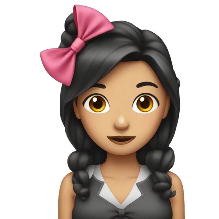 Girl with bow emoji