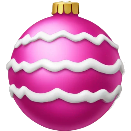 Pink Christmas ornament emoji