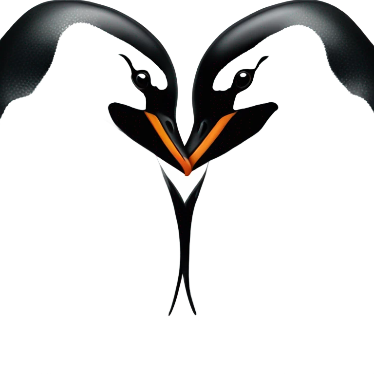 Penguin couple kissing  emoji