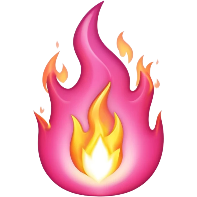 Pink flame emoji