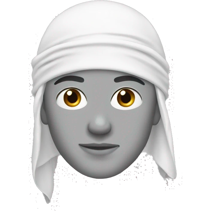 white Durag with a cap emoji