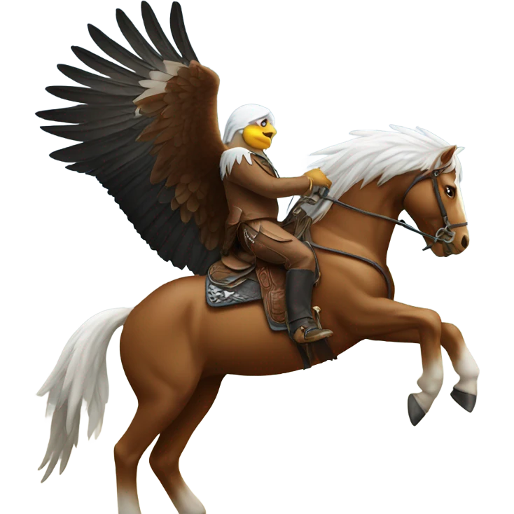 Eagle riding a horse emoji
