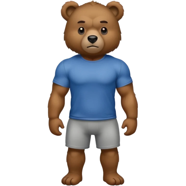 sportman bear with tshirt emoji