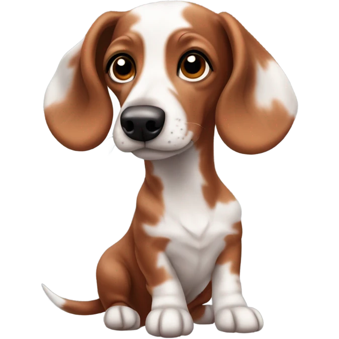 Red Merle Weiner dog  emoji