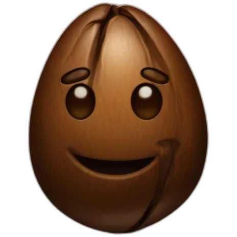Coffee bean emoji