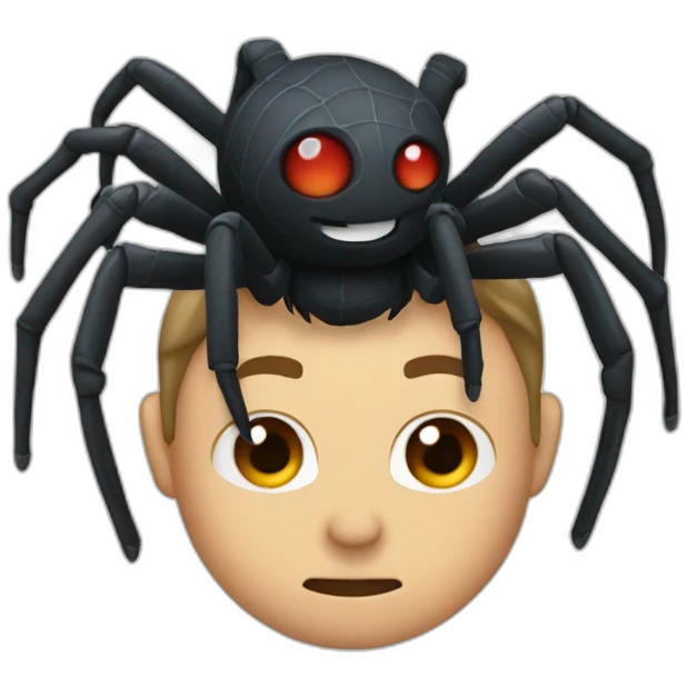 Spider with Bob Mortimers head emoji