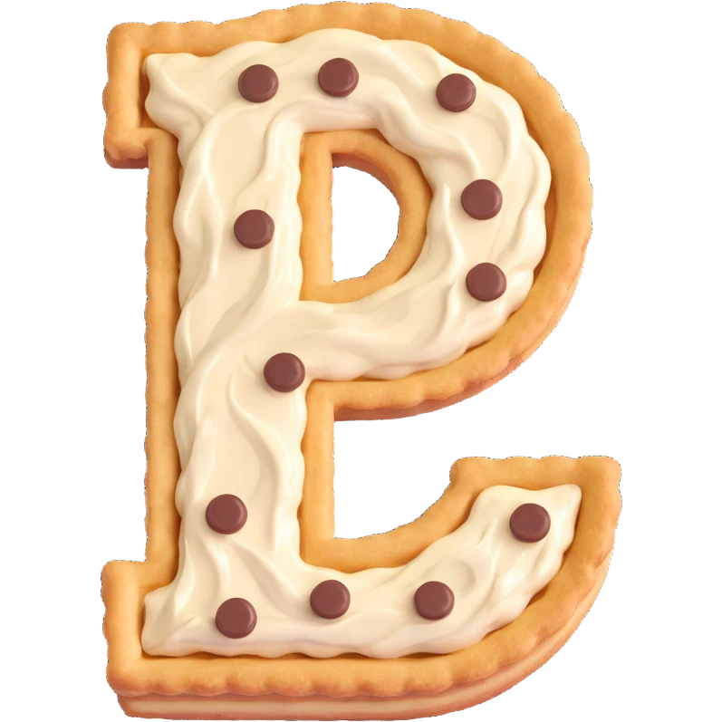 number cookie cream tart, simplified, clear, emoji-like emoji