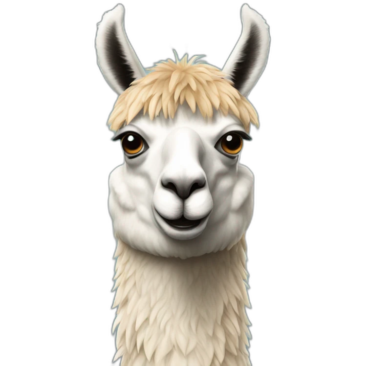 Animal llama xon texto "colifas" en la parte inferior emoji