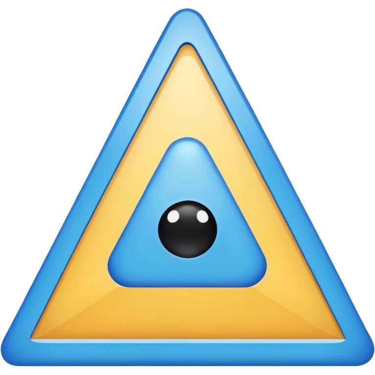 Single Triangle with a dot in the center emoji
