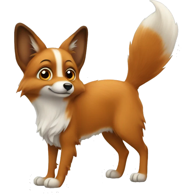 Renard un papillon  emoji