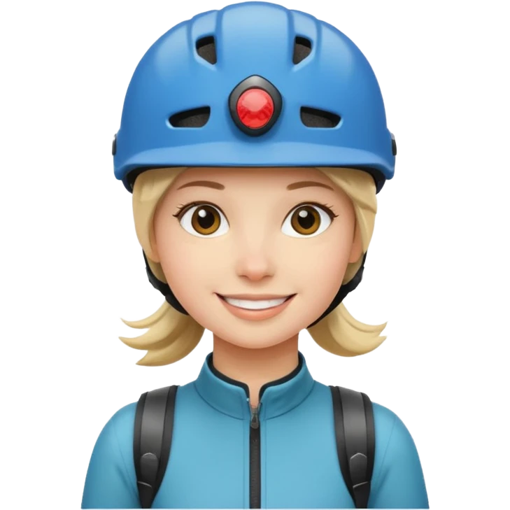 girl with bike helmet emoji