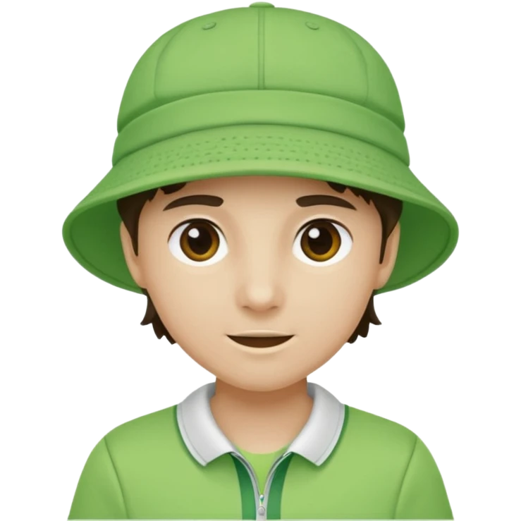 green tennis hat emoji