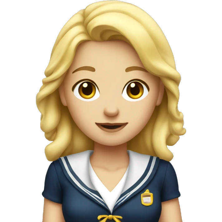 Blonde girl sailor emoji