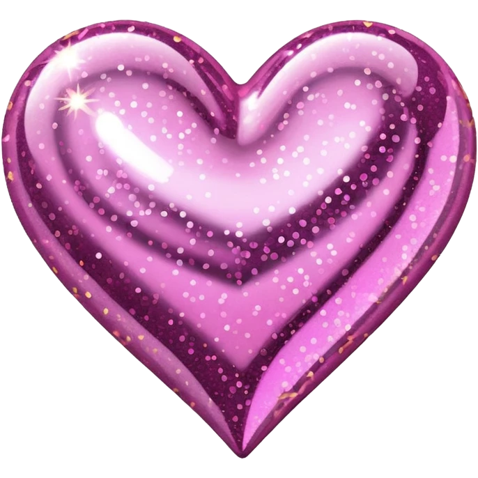 Gold heart with pink glitter  emoji