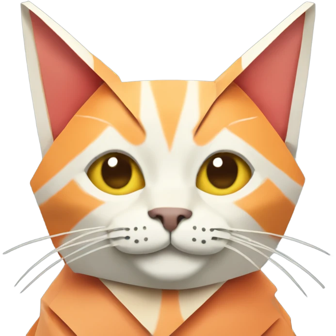 cat smiling origami saumon emoji