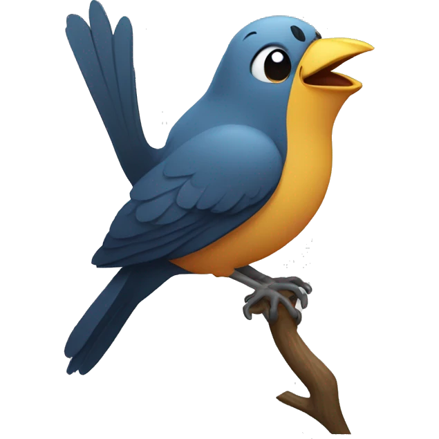 Bird singing  emoji