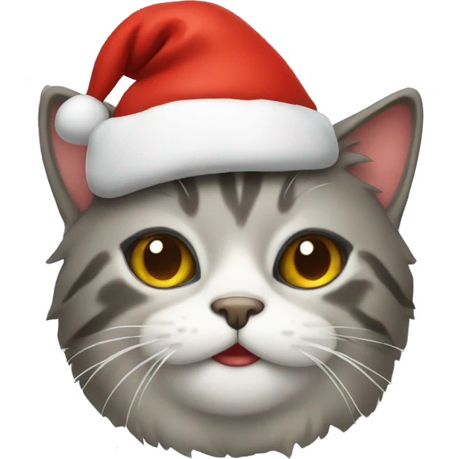 cat with christmas hat emoji