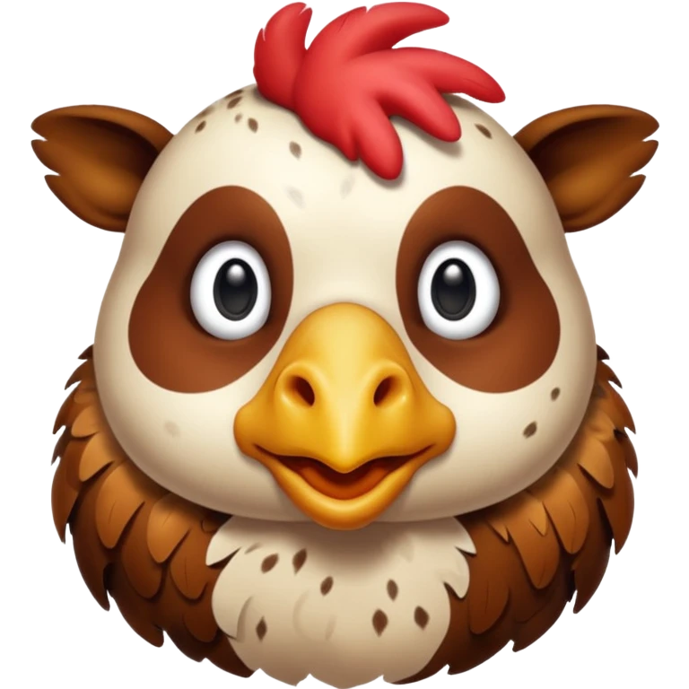 mixed chicken and cow emoji