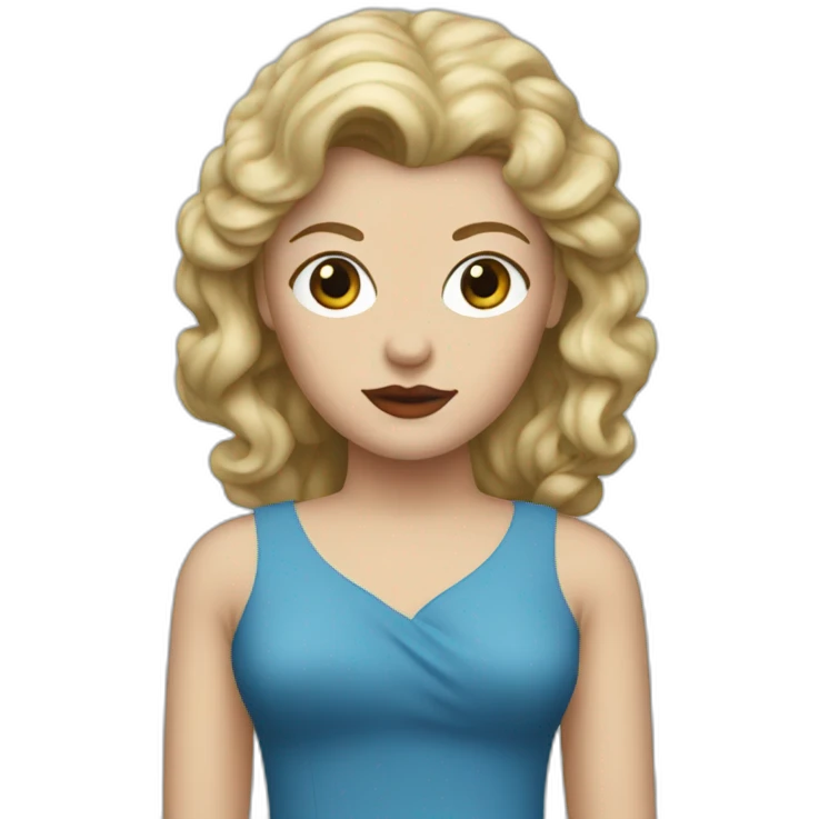 laura palmer with blue dress emoji