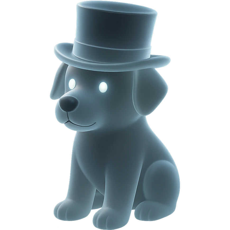 dog in a top hat emoji