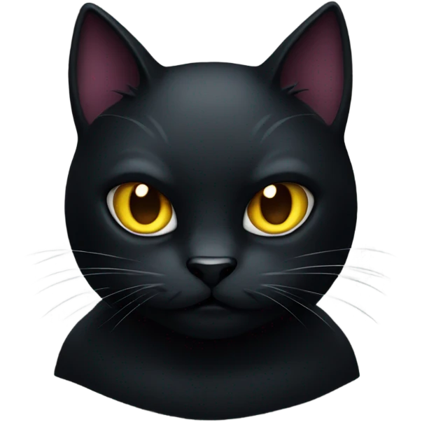 Evil black cat emoji