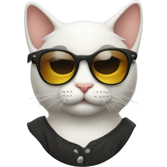Smirking cat with sunglasses emoji