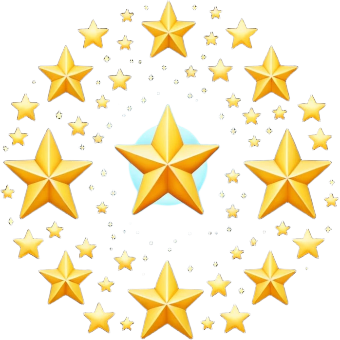 black noel stars emoji