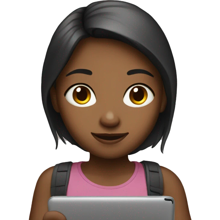 girl with ipad emoji
