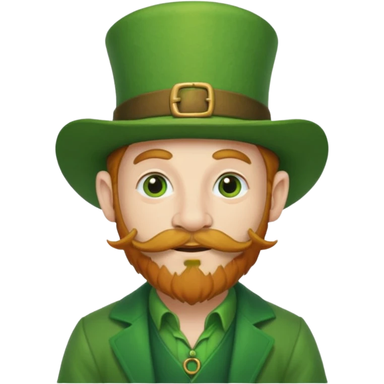 hippy leprechaun with thin mustache emoji