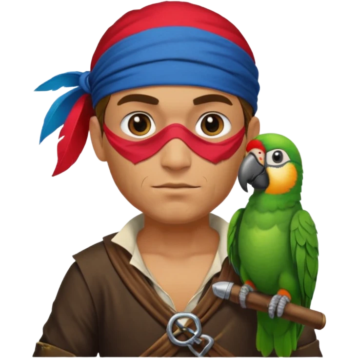 pirate and parrot emoji