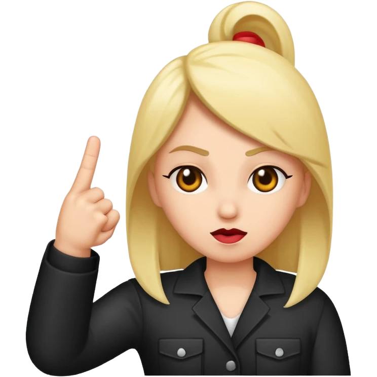 A baddie showing middle finger  emoji