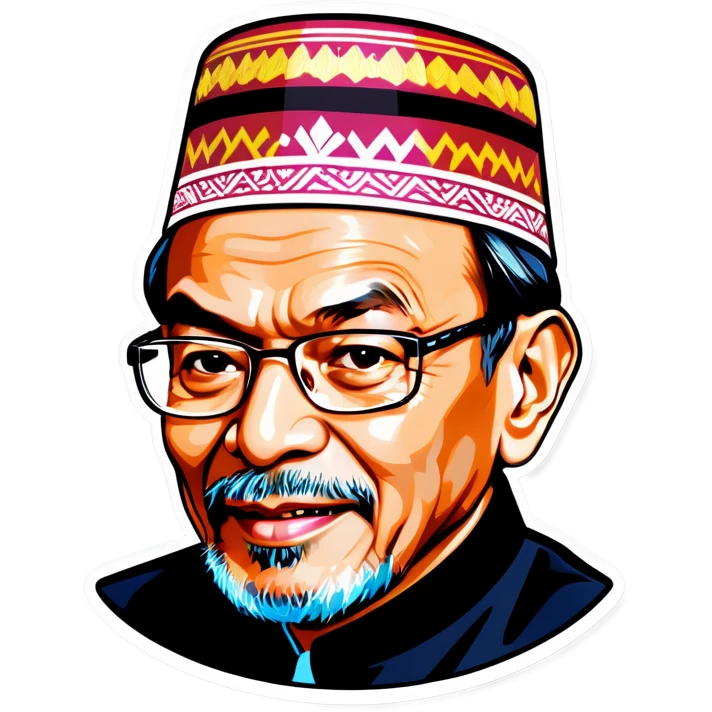 Anwar Ibrahim wearing a songkok emoji