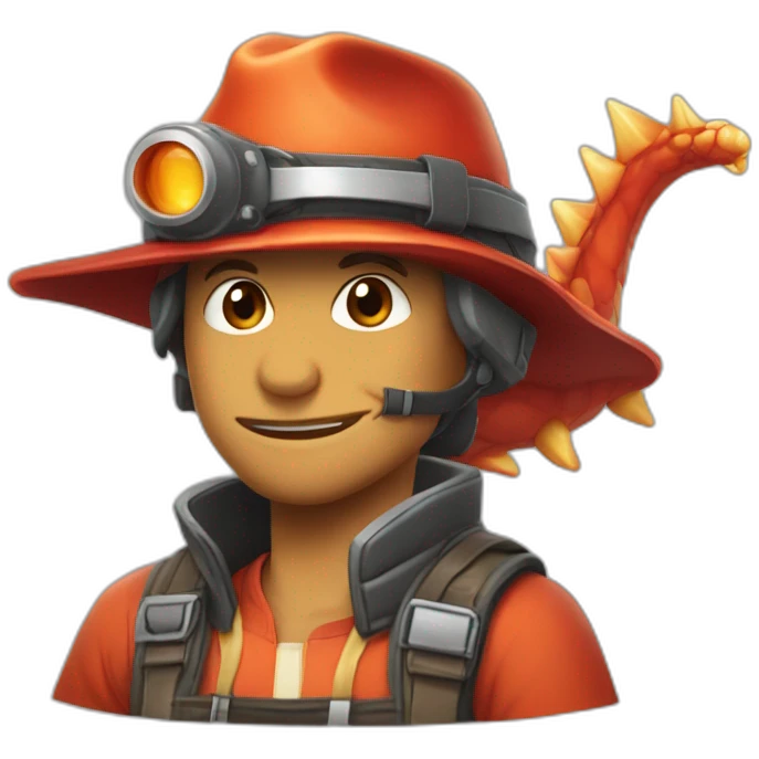 Dracaufeu avec une casquete emoji