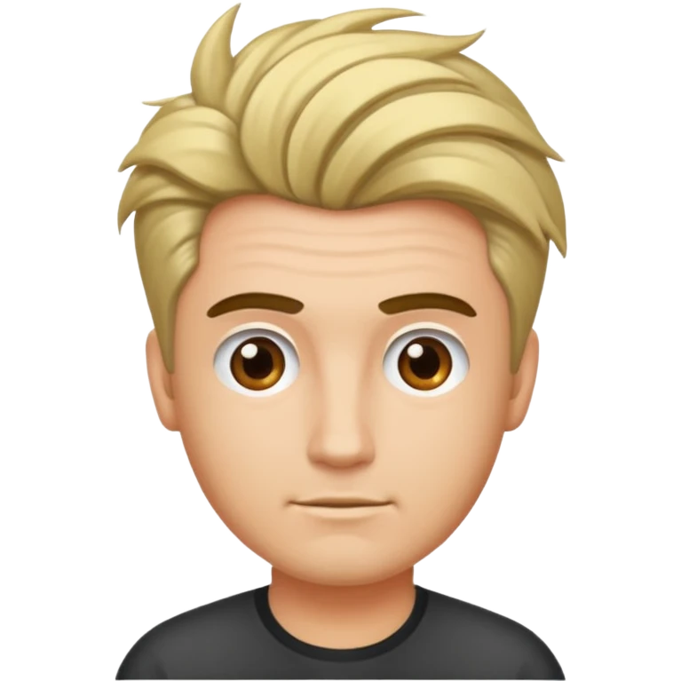 man with hair up emoji
