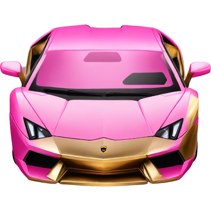 pink and gold lambo emoji