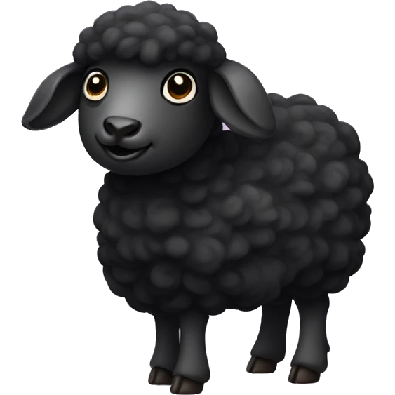 Little sweet black sheep  emoji