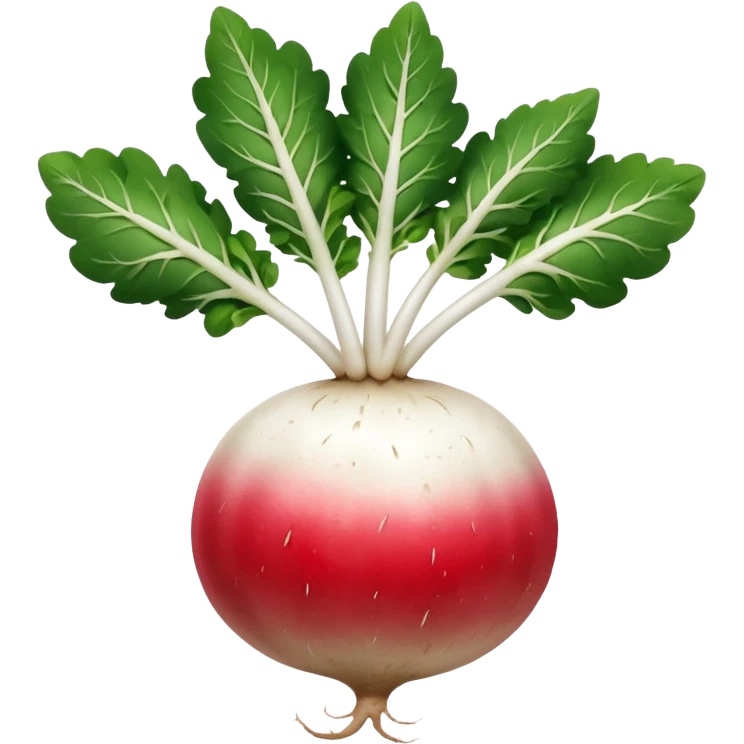 radish UK plant with a bit of white on the bottom of the radish emoji
