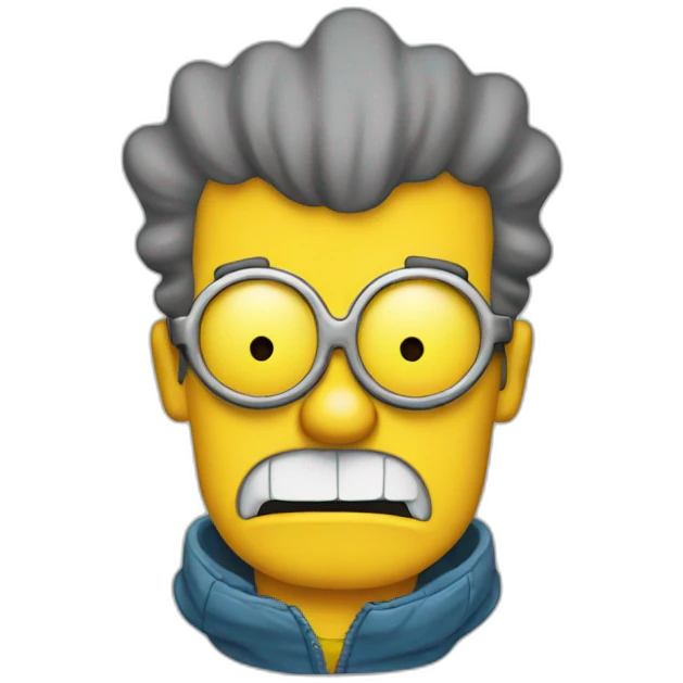 bart simpson with rocket eyes emoji
