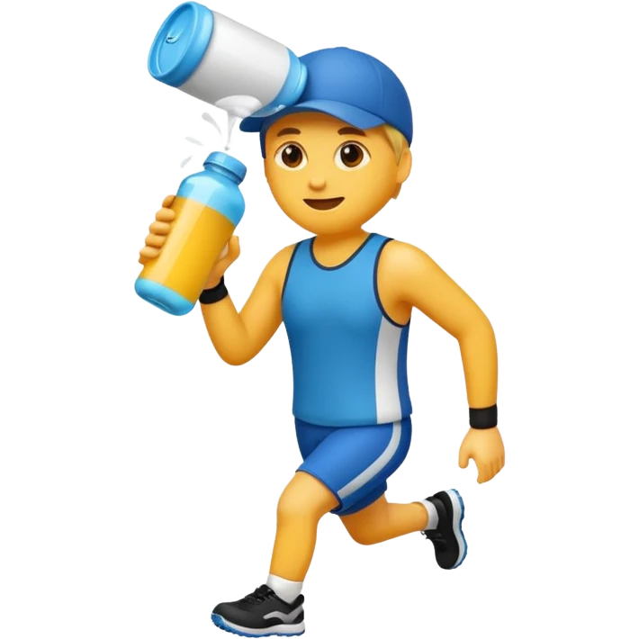 Erstell mir ein Emoji wo man ein Jogger sieht mit einer Energyflasche in der Hand emoji