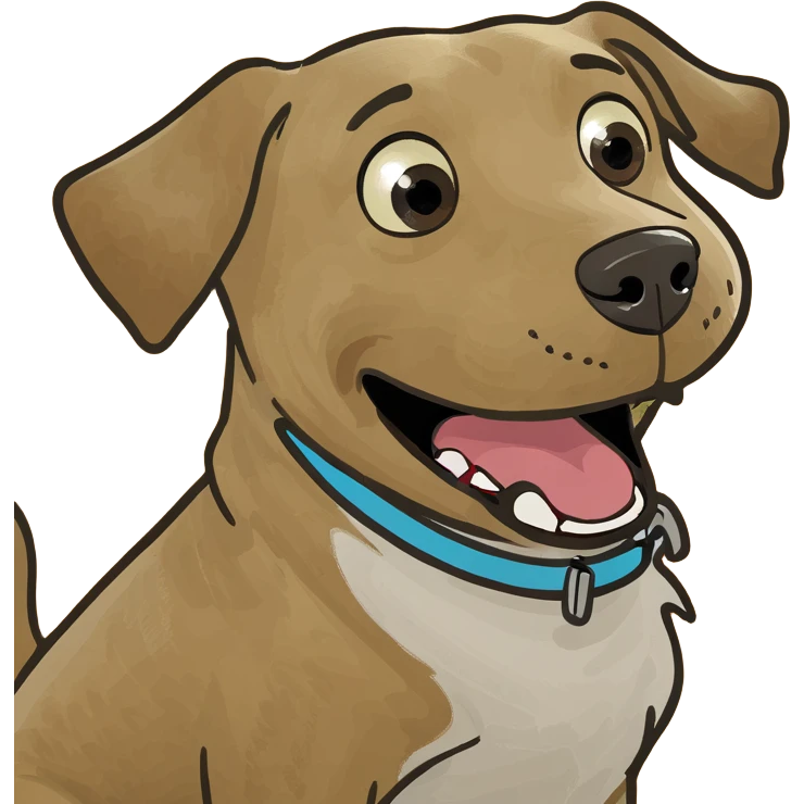 Real happy dog emoji