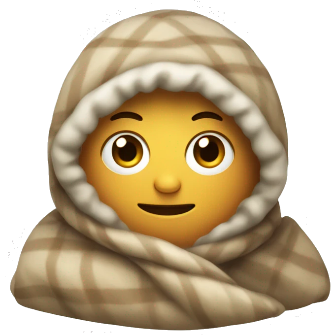 bundled up in a blanket emoji