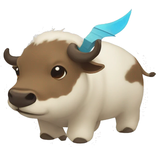 appa from avatar the last airbender with blue arrow on forehead emoji