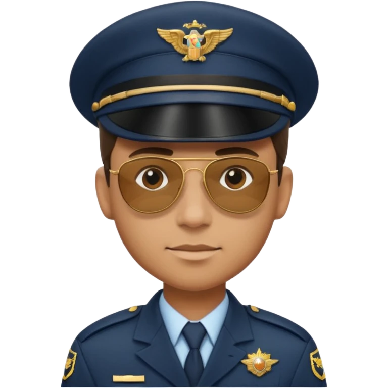 Officer with peaked cap + aviator sunglasses emoji