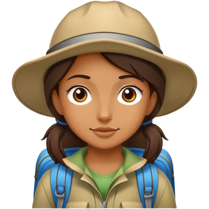 Girl hiker emoji