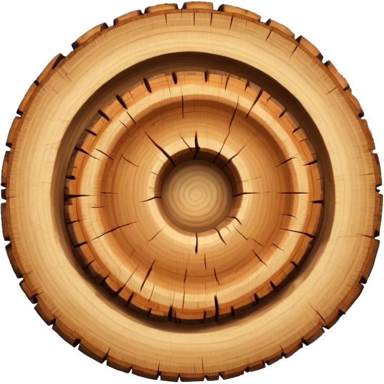 round letter w inside tree rings emoji