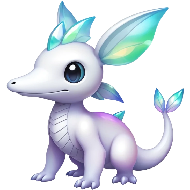  Iridescent white pale fakemon-creature  emoji