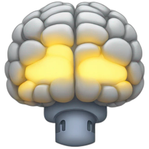 cerebro com lampada emoji