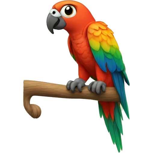 Parrot on a cat emoji
